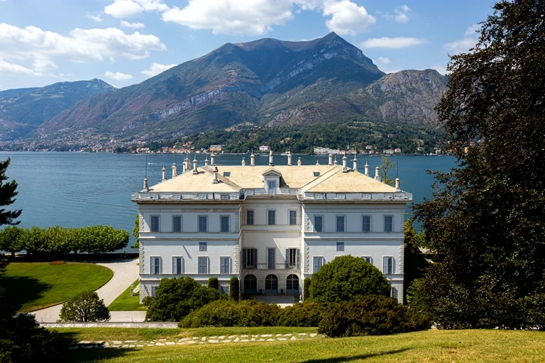 A lakeside villa below the mountains on Lake Como