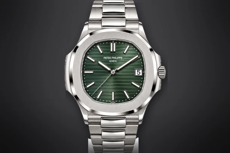 Patek Philippe Nautilus with an olive green dial