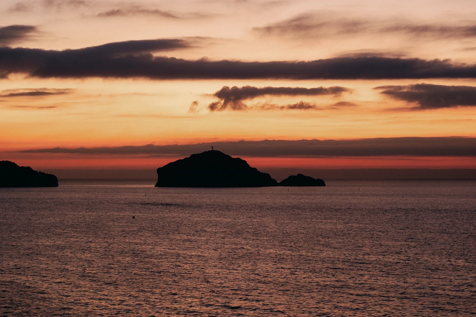 Es Vedrà and the islets off Ibiza at sunset