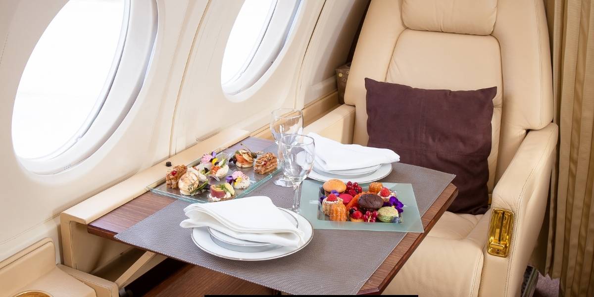 Private jet catering service