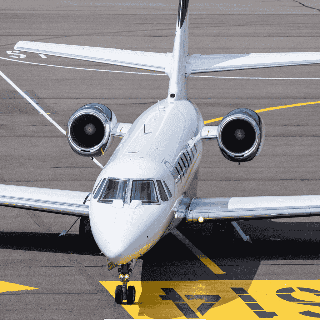 Private Jet on a runway