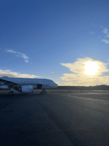ACJ private jet for f1 weekend